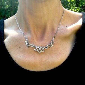 Celtic Knot style Sterling Silver Necklace